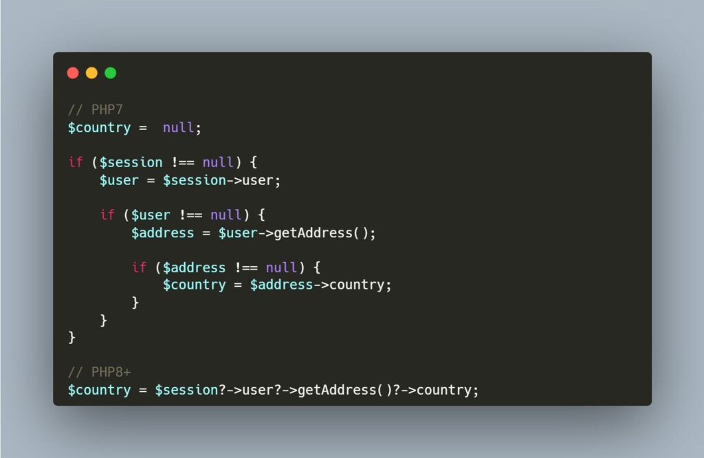 null safe php 8